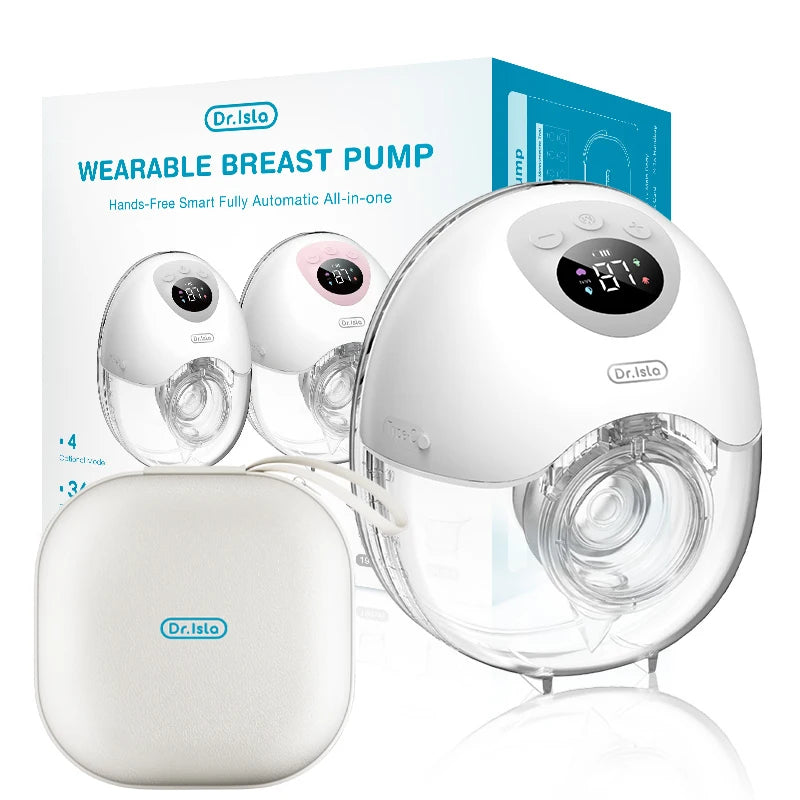 Dr.isla Wearable Electric Breast Pump 4 Modes 36 Suction Levels Hands Free Breast Pumps Milk Collector with 19/24mm Flange