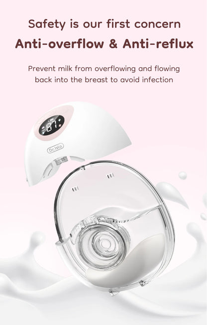 Dr.isla Wearable Electric Breast Pump 4 Modes 36 Suction Levels Hands Free Breast Pumps Milk Collector with 19/24mm Flange